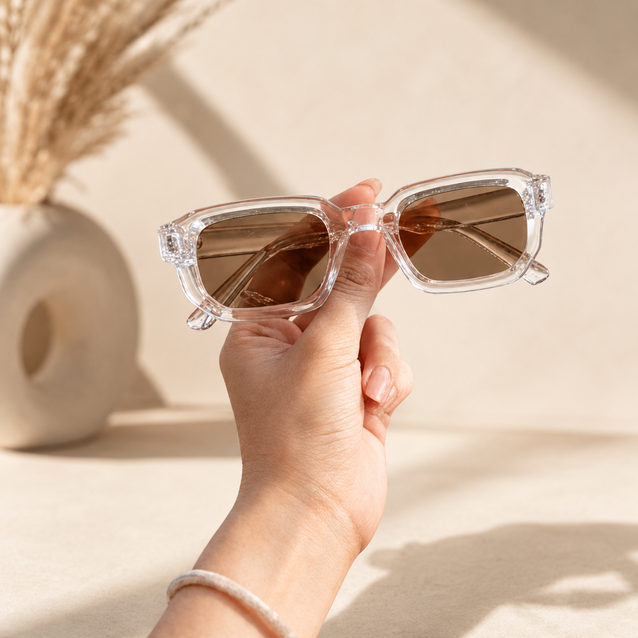 6-Pack Vintage Rectangle Sunglasses for Men & Women – Retro UV400 Fashion Sunglasses, Luxury Designer-Inspired Eyewear Set
