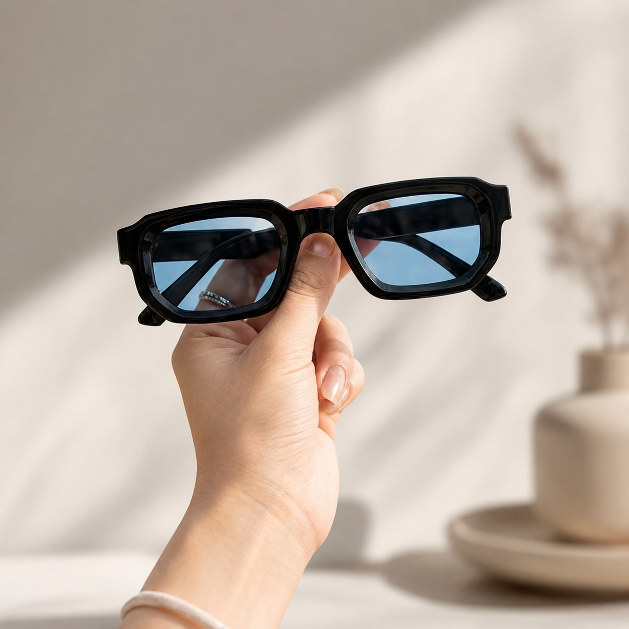 6-Pack Vintage Rectangle Sunglasses for Men & Women – Retro UV400 Fashion Sunglasses, Luxury Designer-Inspired Eyewear Set