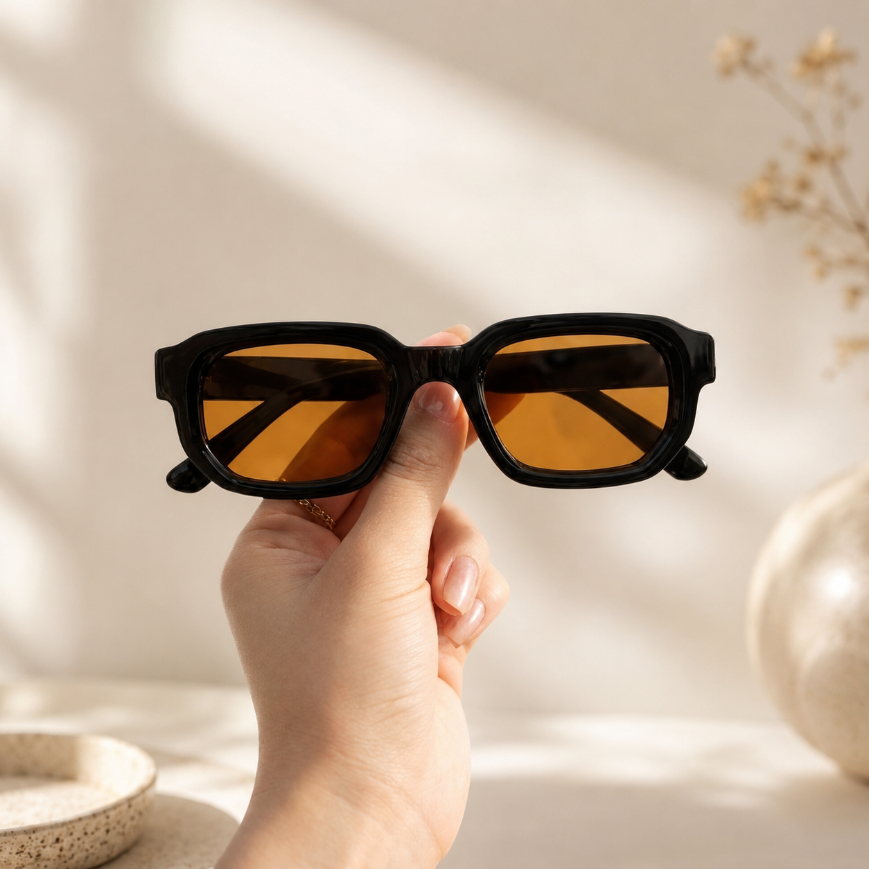 6-Pack Vintage Rectangle Sunglasses for Men & Women – Retro UV400 Fashion Sunglasses, Luxury Designer-Inspired Eyewear Set