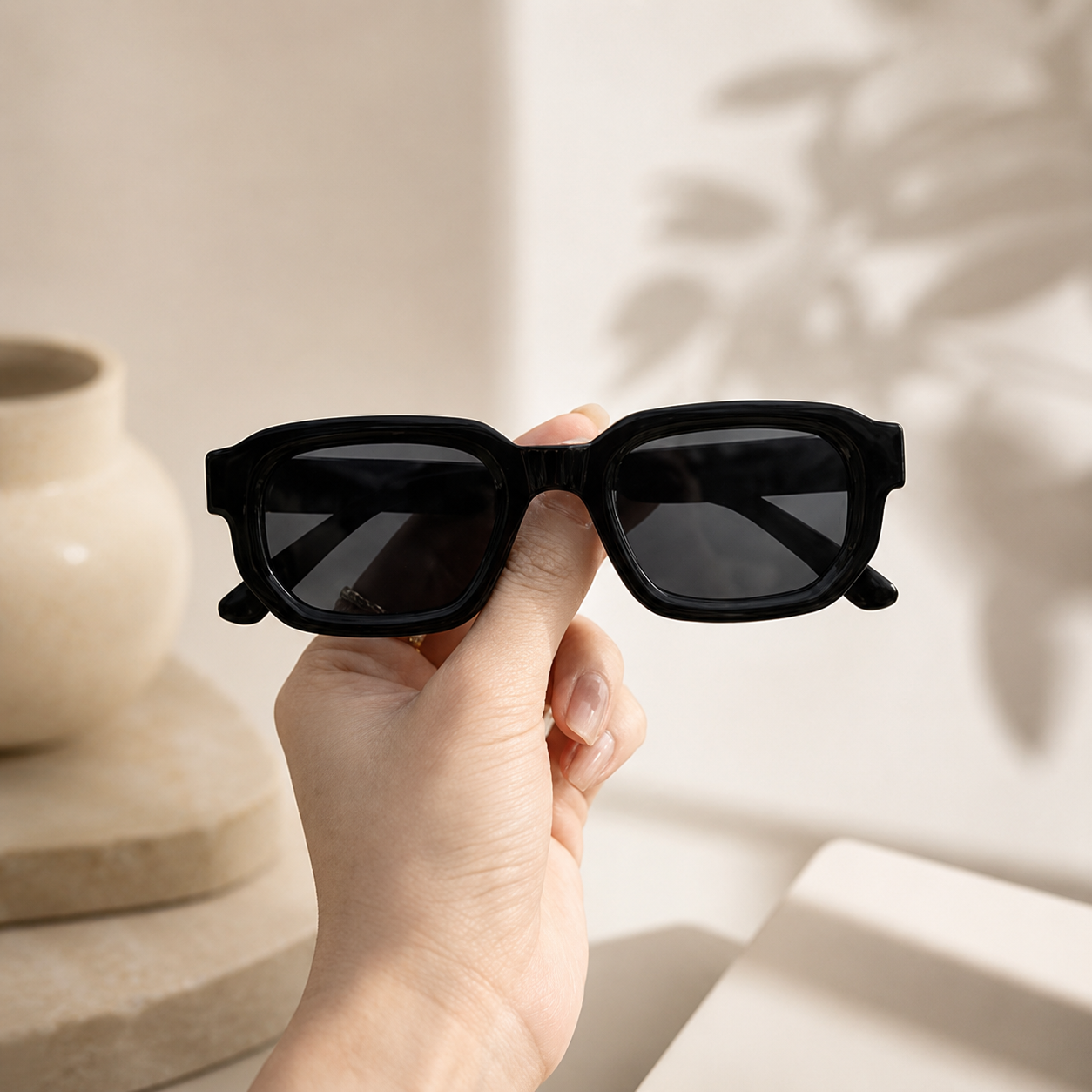 6-Pack Vintage Rectangle Sunglasses for Men & Women