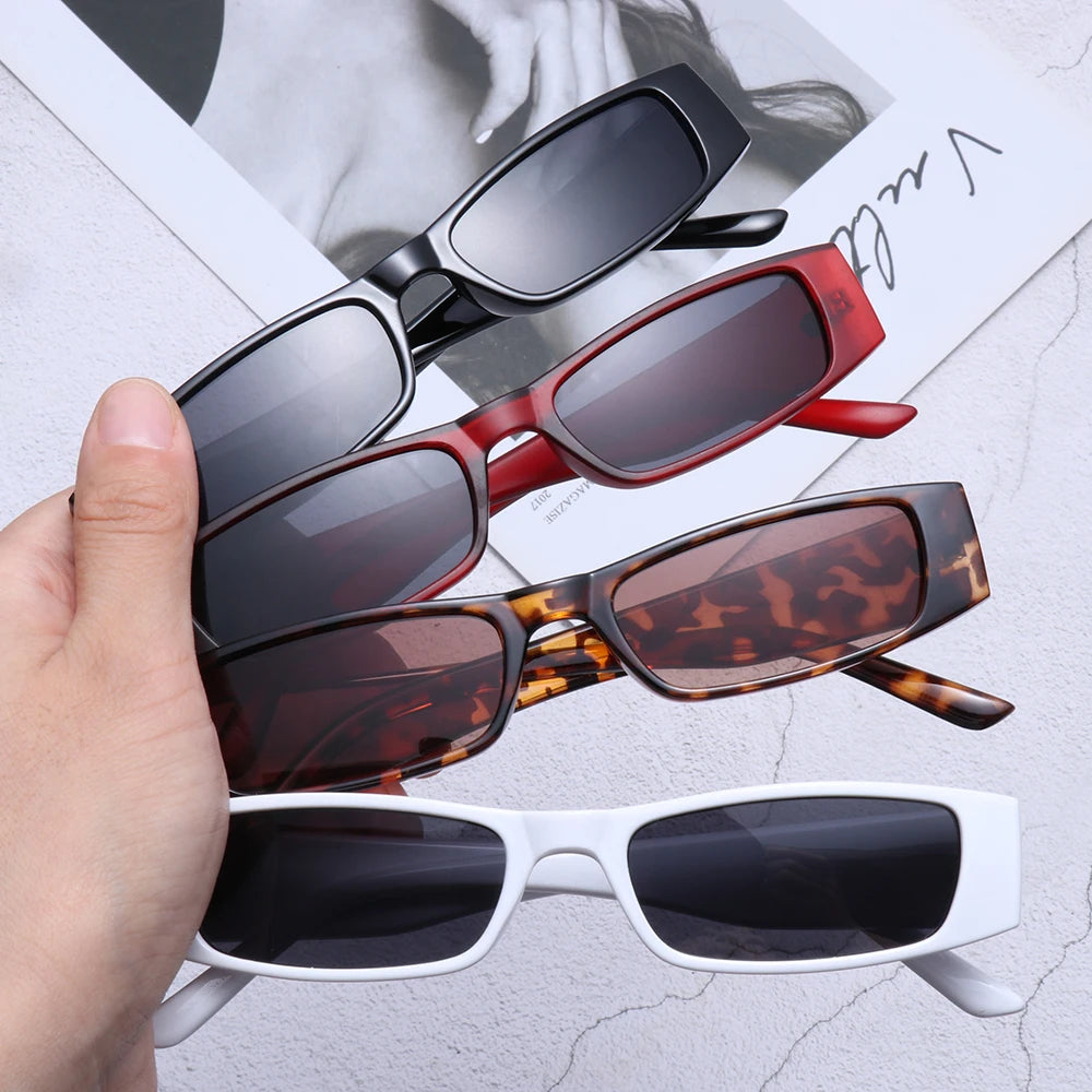 Vintage Small Rectangle Sunglasses – UV Protection