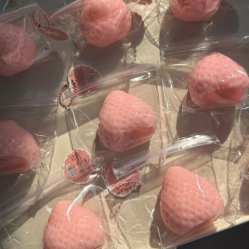 Strawberry Squeeze Squishy Toy