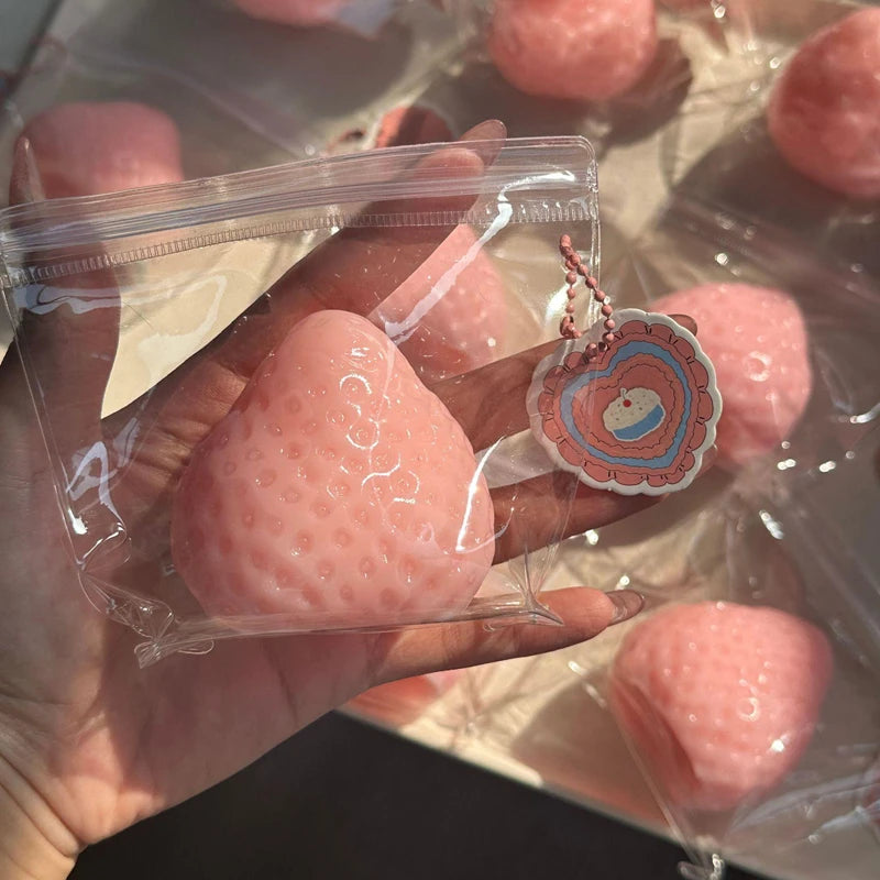 Strawberry Squeeze Squishy Toy