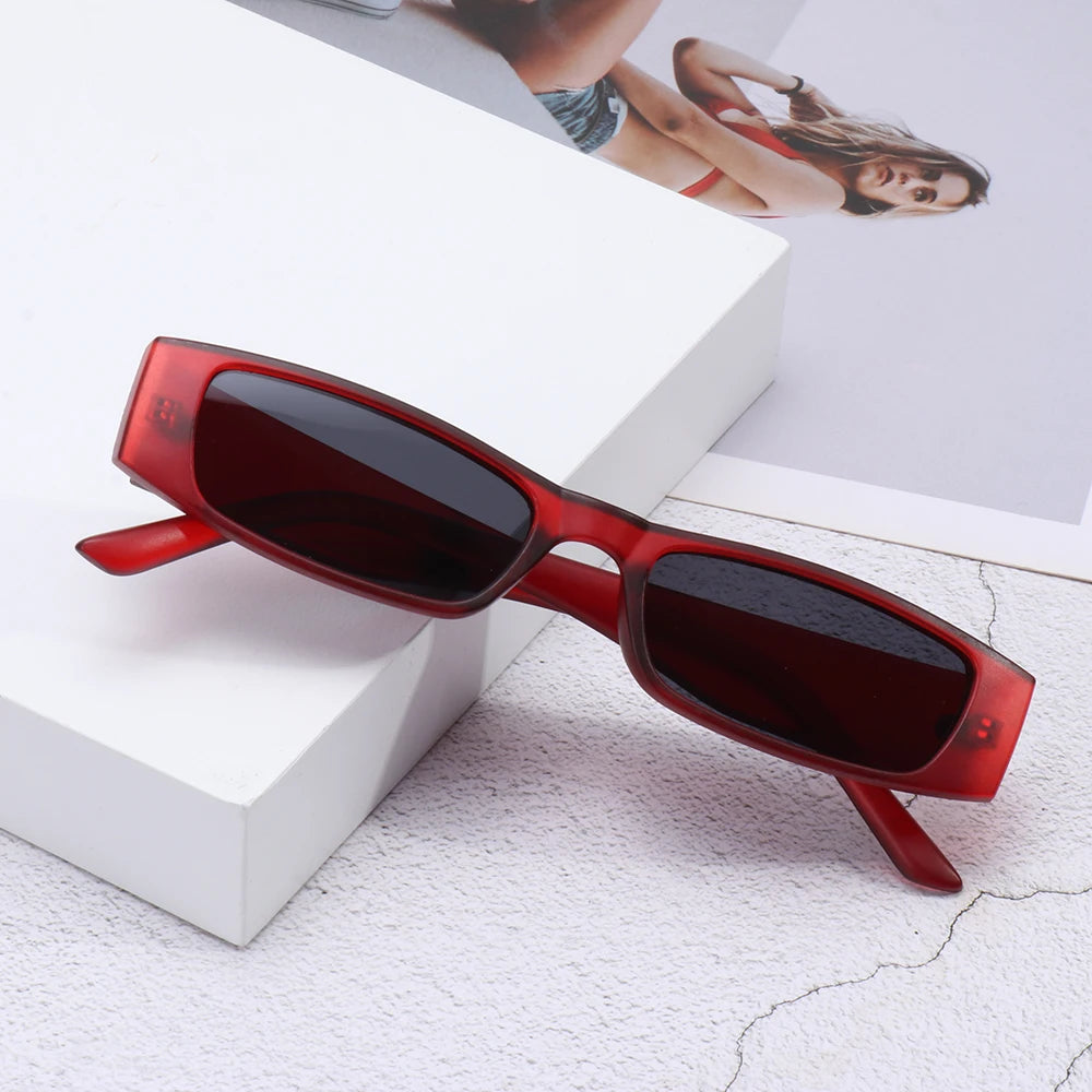 Vintage Small Rectangle Sunglasses – UV Protection