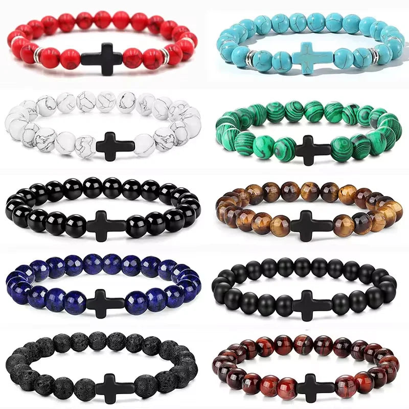 Calm Stone Natural Beads Prayer Bracelet