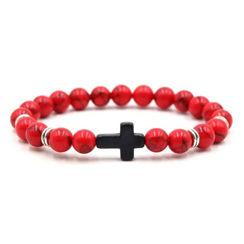 Calm Stone Natural Beads Prayer Bracelet