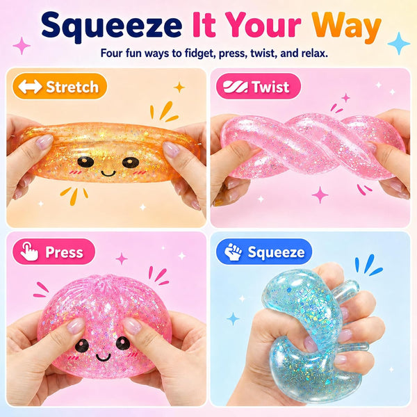 Glitter Dumpling Squeeze Buddy Pack